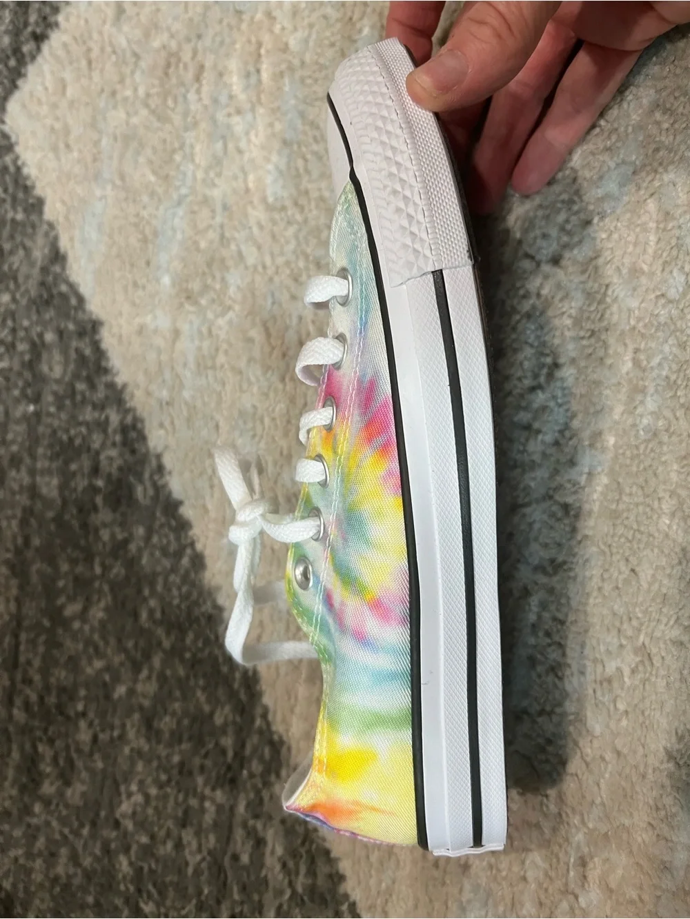 Converse Low Top Tie-Dye Canvas Sneakers - White, Yellow, Pink, Blue, Green